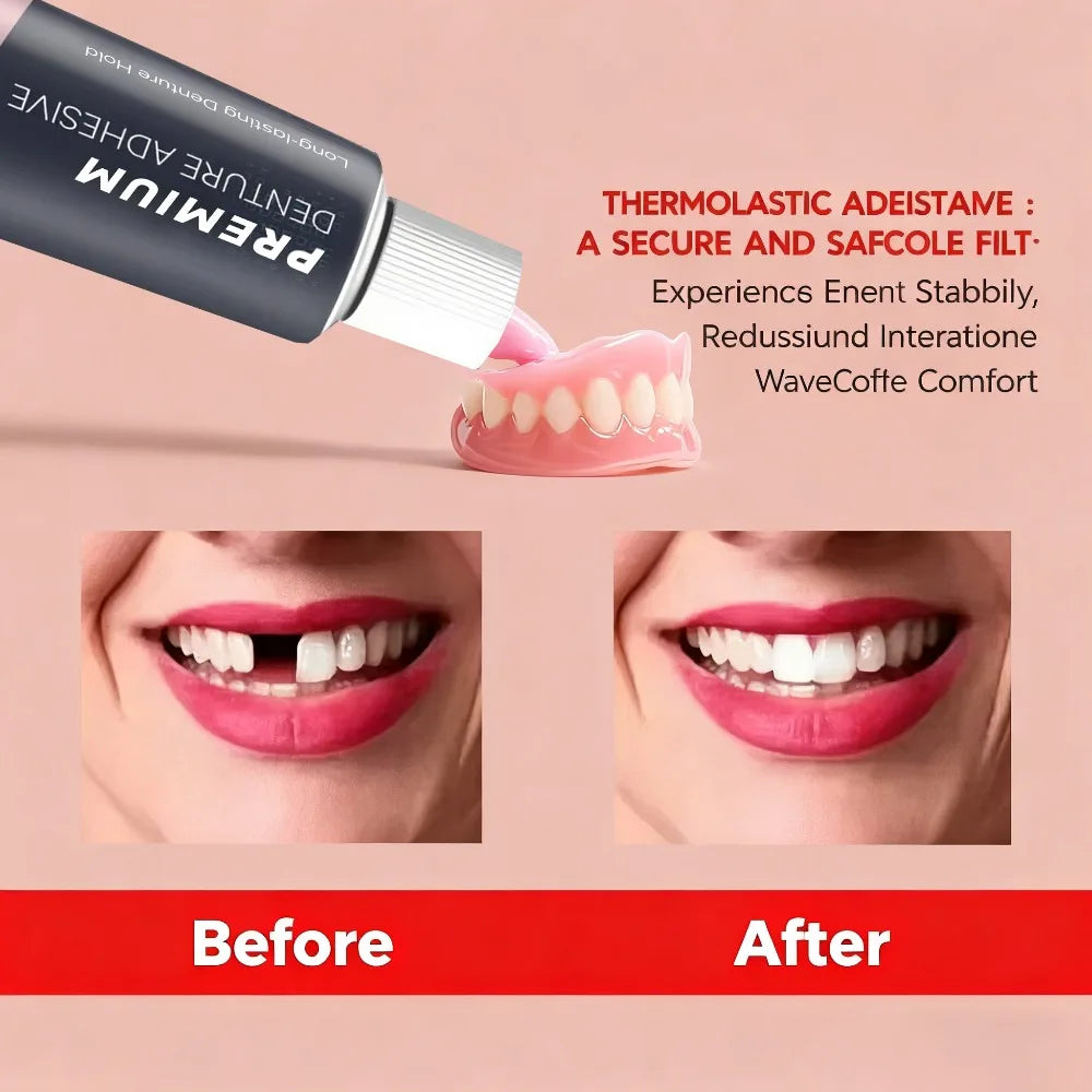 Comfort Denture Adhesives Glue Teeth Care Thermoplastic Denture Silicone Reline Kit Adhesive Cushion Friction Fixed Dentures