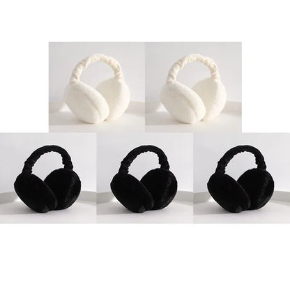 1/4/5pcs Soft Plush Ear Warmer Winter Warm for Women Men Fashion Solid Color Earflap Outdoor Cold Protection EarMuffs Ear Cover