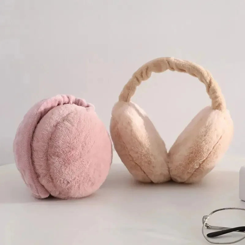 1/2/4pcs Solid Soft Plush Ear Keep Warmer Winter Earmuffs For Women Men Fashion Outdoor Earflap Protection Ear-Muffs Ear Cover