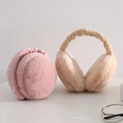 1/2/4pcs Solid Soft Plush Ear Keep Warmer Winter Earmuffs For Women Men Fashion Outdoor Earflap Protection Ear-Muffs Ear Cover