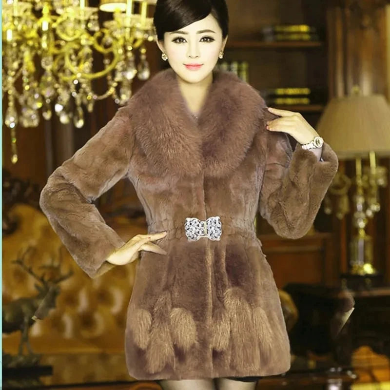 Women's Textured-Collar Button-Front Coat