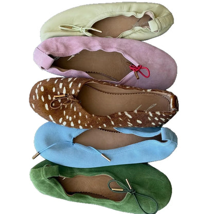 Luxury Fashion Butterfly-Knot Ladies Flat With Shoes Female Slides Footwear Shallow Ballet Flats Dance Shoes For Women