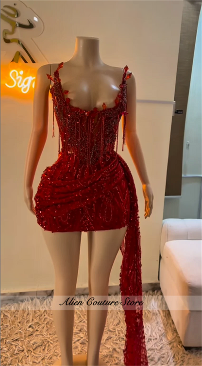 Women's Embellished Sleeveless Mini Dress
