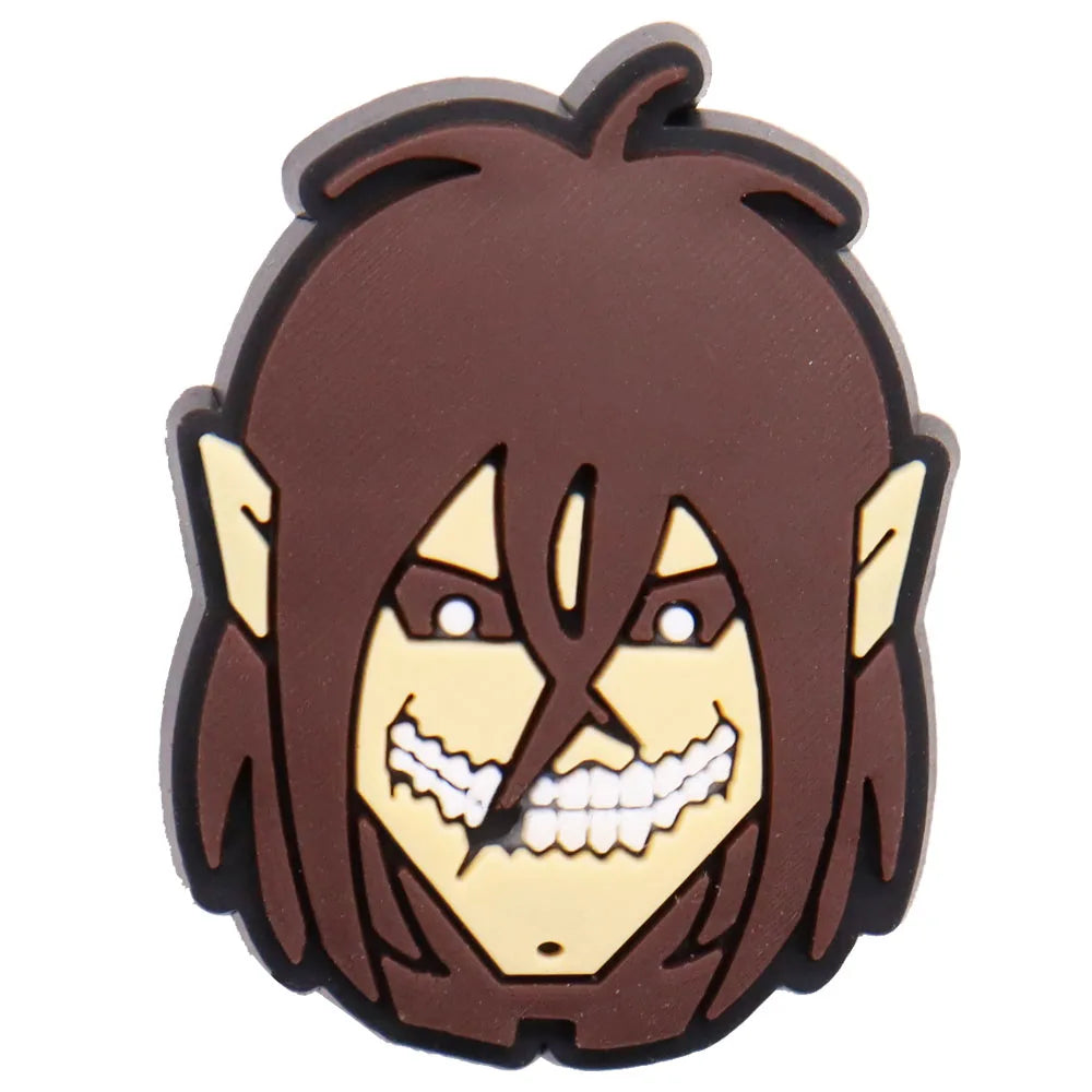 New Arrival 1pcs Cartoon Japan Anime PVC Shoe Charms For Clogs Pins Accessories Shoes Buckles Wristbands Kids Birthday Present