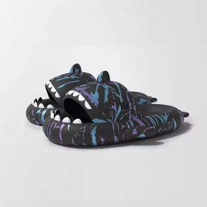 Couples Shark Slippers Women Cartoon Sandals Fashion Men Flip Flops Indoors Bathroom Cute Summer Outdoor Beach Slides Shoes