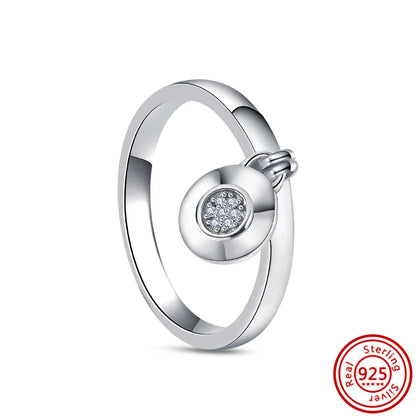 New 925 Sterling Silver Shiny Classic Square Crown Heart-shaped Ring Exquisite Luxury Charm Jewelry Holiday Surprise Gifts