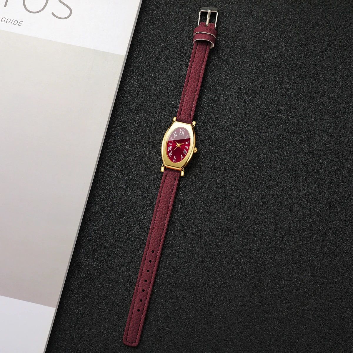 Fashio Roma Dial Women Quartz Watch Ultra-thin Leather Strap Ladies Wristwatches Clock Gift Relogio Feminino （Without Box）