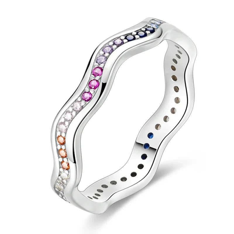 Fashion Rings for Women Stars and Moon Sunflower Pink Heart Zircon Luxury Wide Rings Fashion Engagement Wedding Jewelry Gift