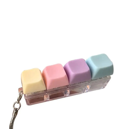 1/4/5/9 Button Keyboard Fidget Clicker Mechanical Keyboard Fidget Keychain For Gifts To Pass The Boring Time