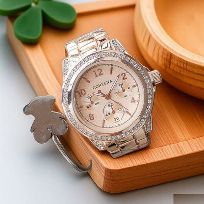 Luxury Stainless Steel Women Watches Fashion Ladies Bracelet Wristwatches with Calendar Elegant Female Quartz Watch Clock Gift