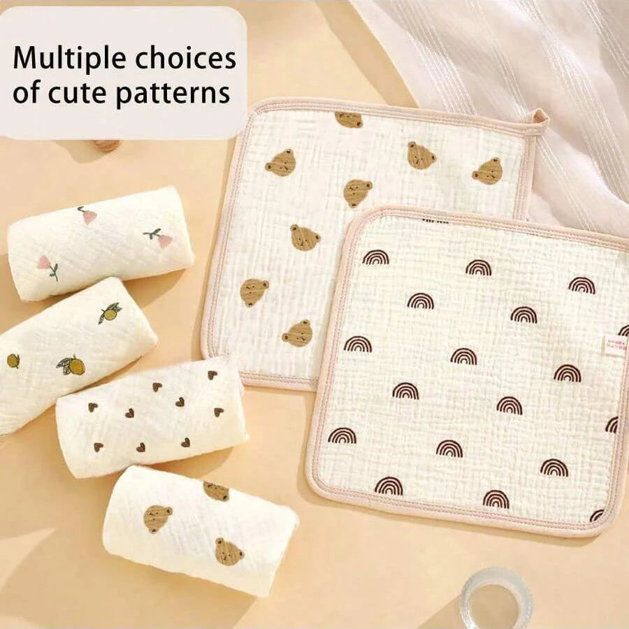 5Pcs Baby Towels, Ultra-Soft and Comfortable Newborn Washcloths, Multifunctional and Versatile, Washable Repeatedly, Soft and Skin-Friendly, Suitable for Baby Use, Perfect as a Gift