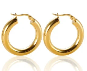 Stainless Steel Exaggerated Large Waterproof Hoop Earrings