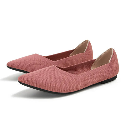 Women's flat shoes 2025 new fashionable patterns with various beautiful colors knitted breathable shoes