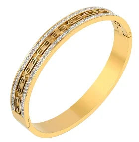 Stainless Steel With Zirconia Bracelet Bangle Simple Jewelry