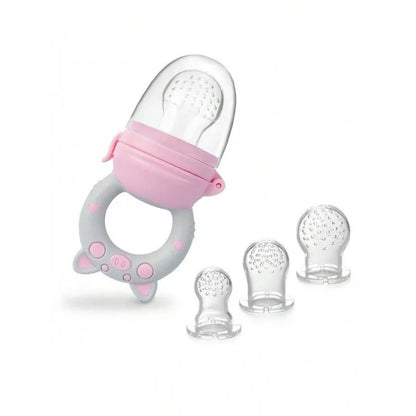 4pcs/set Silicone Fruit & Vegetable Feeder for Infants and Toddlers 6-36 months Food Grade Teething & Feeding Pacifier