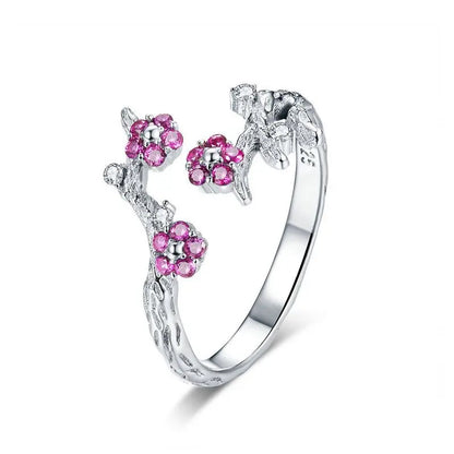 WOSTU 925 Sterling Silver Pet Cat Stackable opening Ring For Women Snake Dog Adjustable rings Fine Jewelry Party Birthday Gift