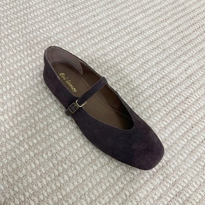Women's Buckle-Strap Ballet Flats