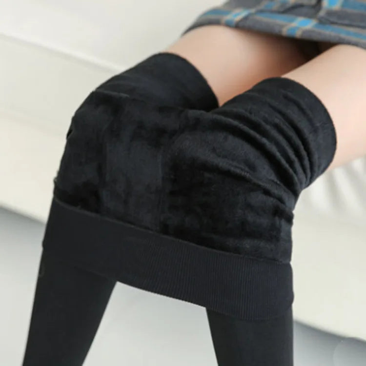 Women Winter Thermal Warm Thick Pantyhose Fluff Lined Stretch Slim Leggings Pants