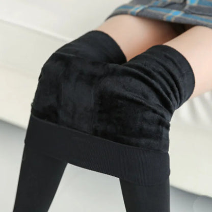 Women Winter Thermal Warm Thick Pantyhose Fluff Lined Stretch Slim Leggings Pants