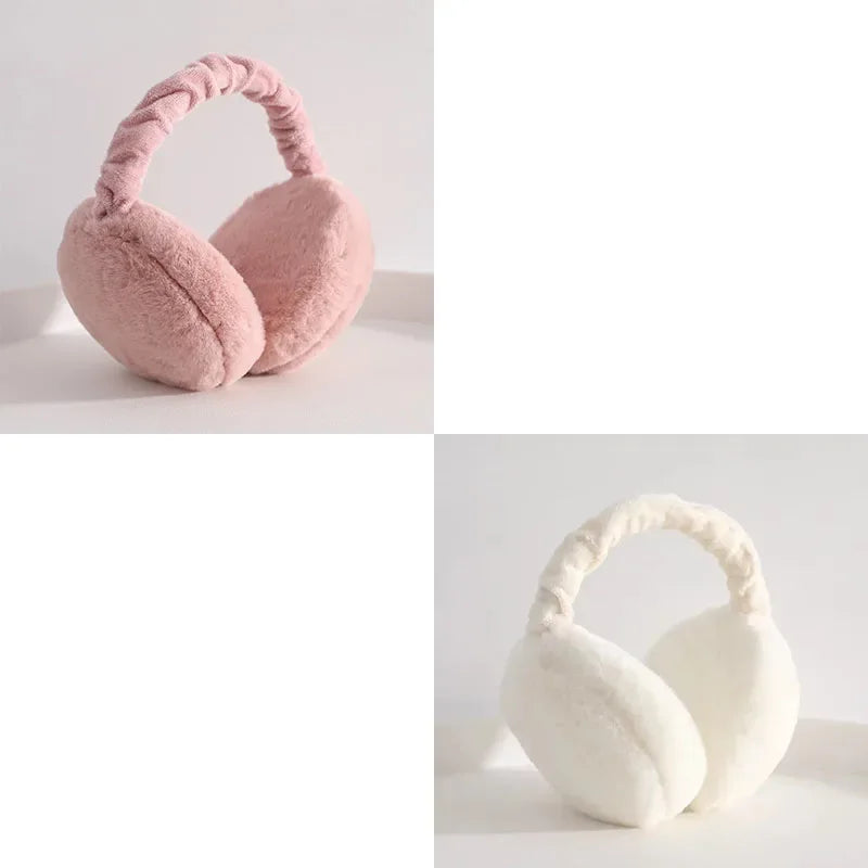 1/2/4pcs Solid Soft Plush Ear Keep Warmer Winter Earmuffs For Women Men Fashion Outdoor Earflap Protection Ear-Muffs Ear Cover