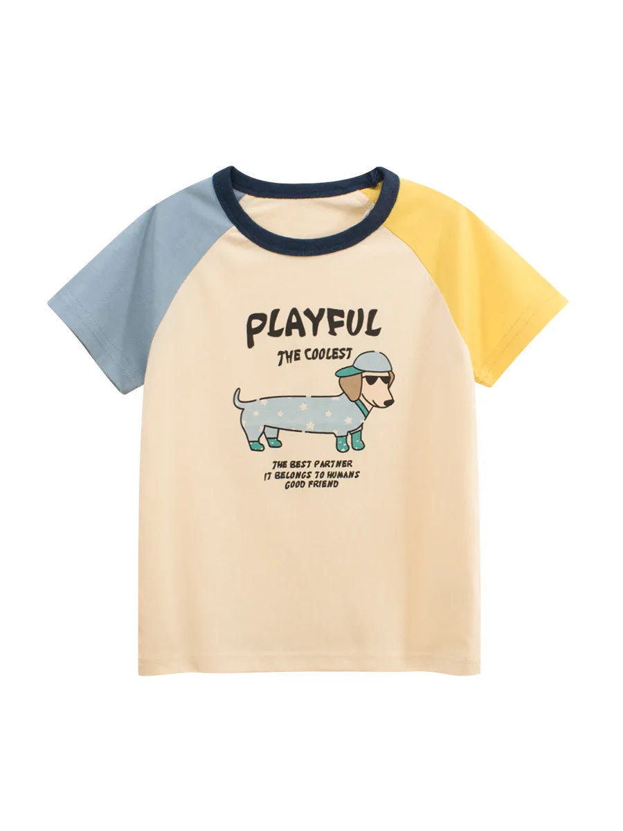 2-8T Toddler Kid Baby Boys Girls Clothes Summer Cotton T Shirt Short Sleeve Graffiti Print tshirt Children Top Infant Outfit