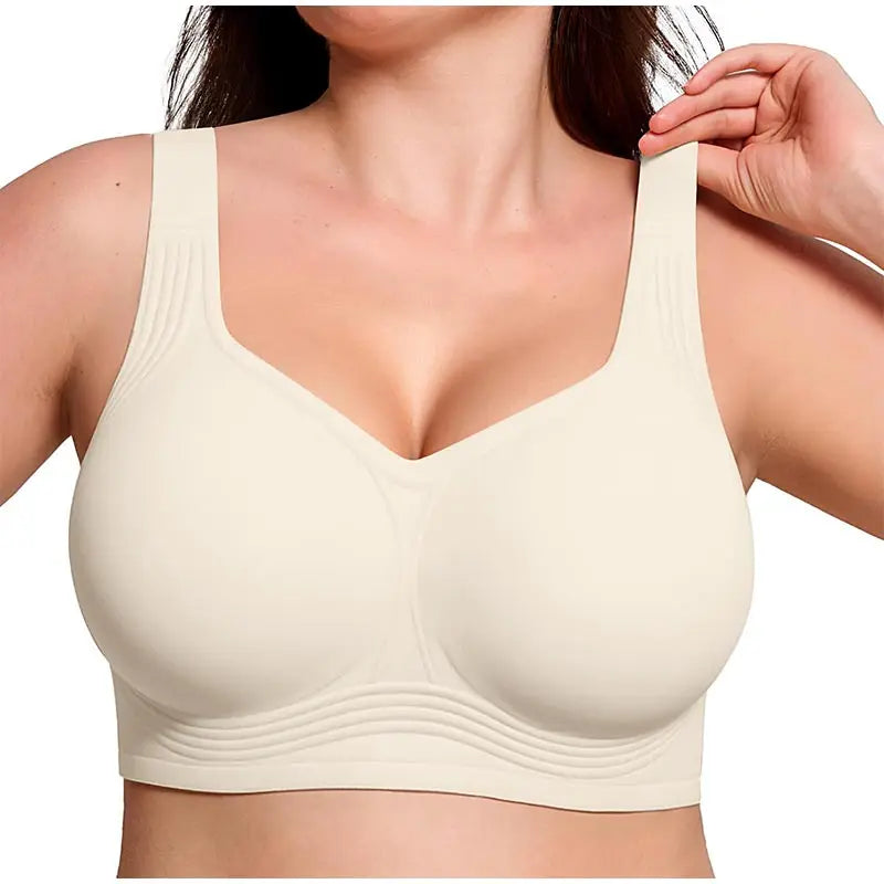 Leopard Print Jelly Bras Women's Wire-Free Seamless Full Coverage Plus Size Supportive Seamless Comfort Lightweight Daily Wear S