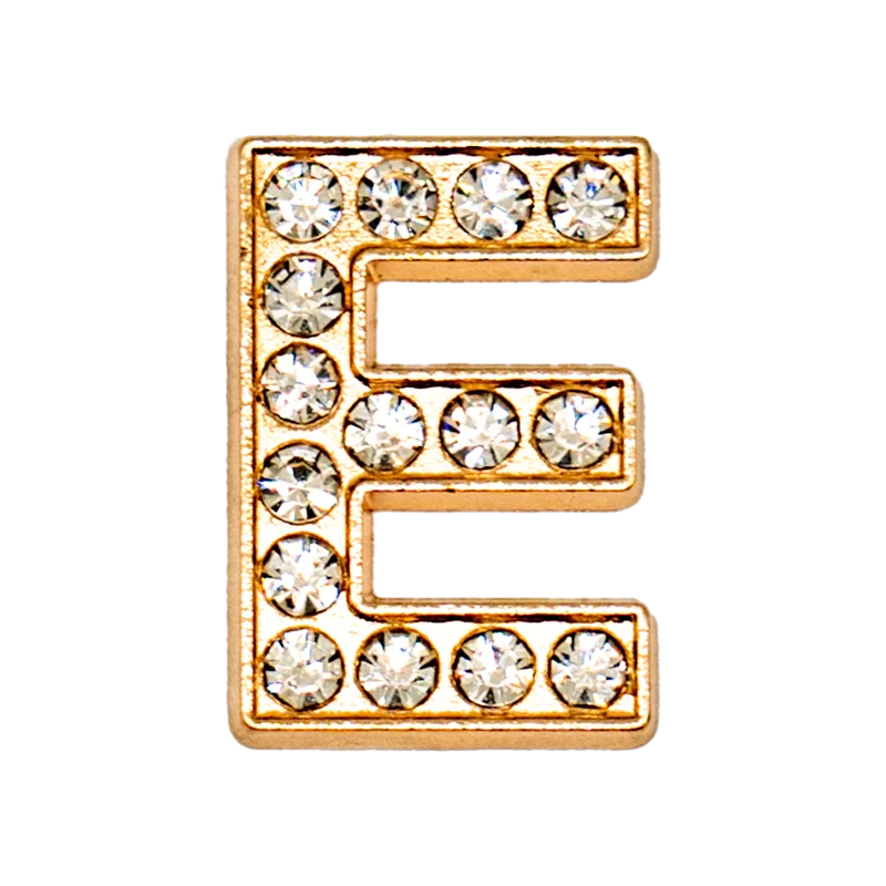 1pcs Metal Gold Luxury Letters Shoe Charms for Clog Alphabet Shoes Decorations Pins for Women Girl Sandal DIY Party Favor Gifts