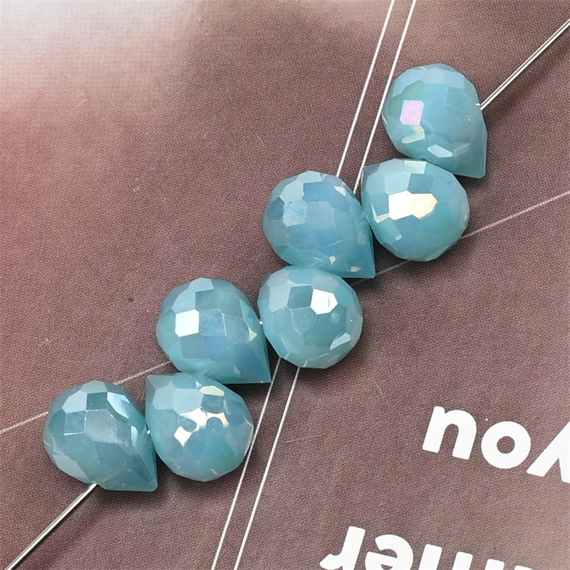 10*8mm Czech Crystal Waterdrop Beads Shiny Faceted Glass Strawberry Beads for Jewelry Making Needlework DIY Handmade Accessories