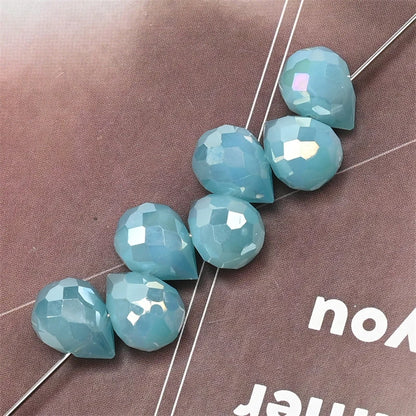 10*8mm Czech Crystal Waterdrop Beads Shiny Faceted Glass Strawberry Beads for Jewelry Making Needlework DIY Handmade Accessories