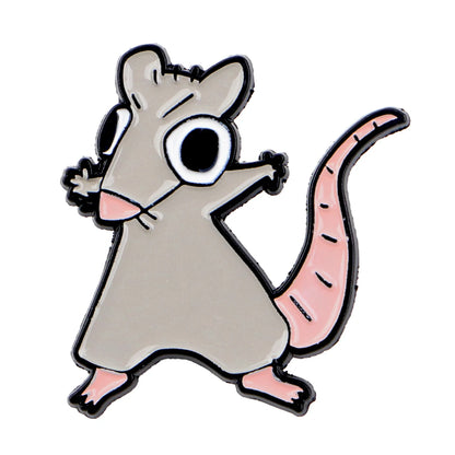 Cartoon Mouse Brooches For Women Funny Animal Enamel Pin Metal Badge Jewelry Clothing Backpack Accessories Friends Gift