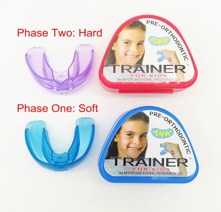 T4K Children's Dental Tooth Orthodontic Appliance Trainer Set for Kids Teeth Alignment Braces Soft and Hard Phase Mouthpieces