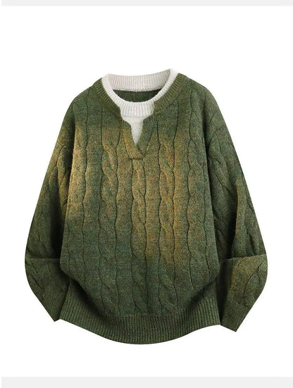 Personalized Mens Classic Comfortable Knitted Sweater Autumn Winter New Warm Long Sleeve Sweater top