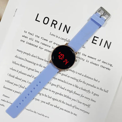 Simple Round LED Watch Fashion Digital Watches for Woman Casual Sport Men's Electronic Wristwatch Clock reloj digital mujer