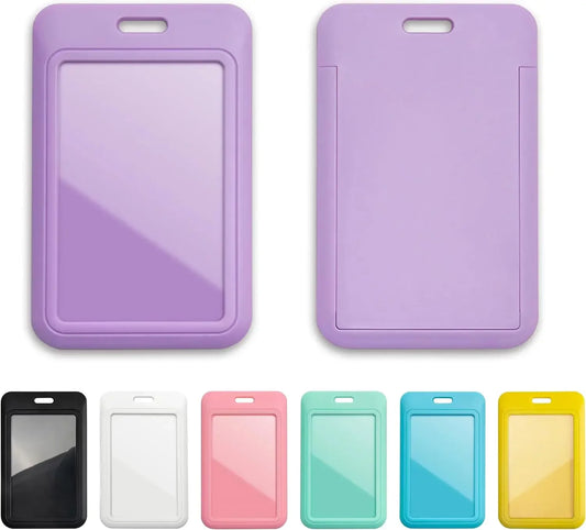 1 Pcs Sliding ID Badge Holder with Clear Window,ID Card Protector for Office,School,Great Gift for Women,Staff,Student