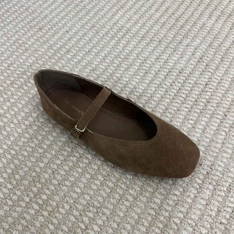 Women's Buckle-Strap Ballet Flats