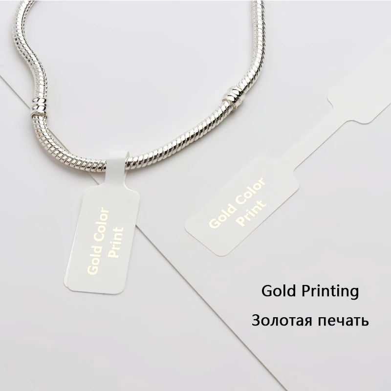 100pcs Square Head Bracelet Ring Logo Lable Custom Price Tag For Jewelry Display Making Packaging Accessories Finding Wholesale