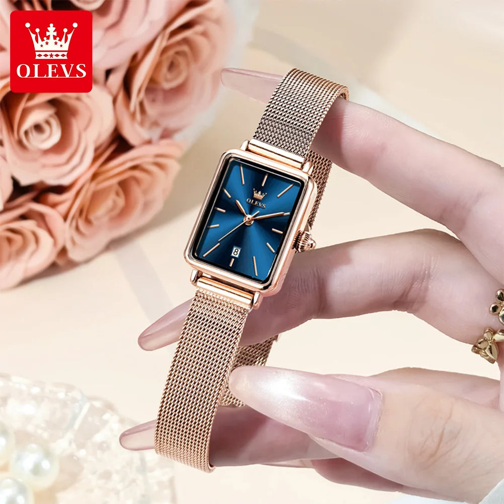 OLEVS 3692 Women Watch Waterproof Stainless Steel Mesh Belt Simple Hand Clock High Quality Ladies' Watches