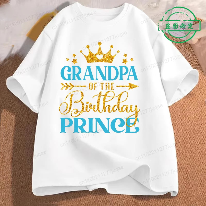 Family Matching Outfits Birthday Princess Girls Party T-Shirt Harajuku Shirts Parents Children Dad Mom T-Shirts Clothing