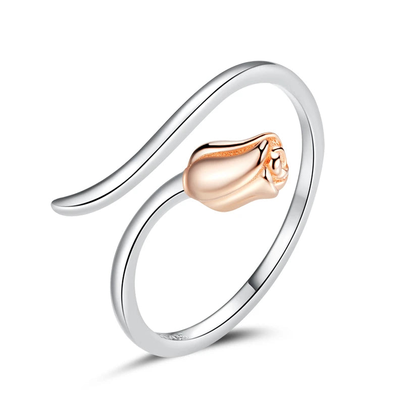 WOSTU 925 Sterling Silver Pet Cat Stackable opening Ring For Women Snake Dog Adjustable rings Fine Jewelry Party Birthday Gift