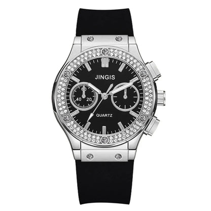 Fashion 2025 Rubber Women Watches Luxurious Brand Casual Diamond Female Quartz Wristwatches Simple Sport Clock Relogio Feminino