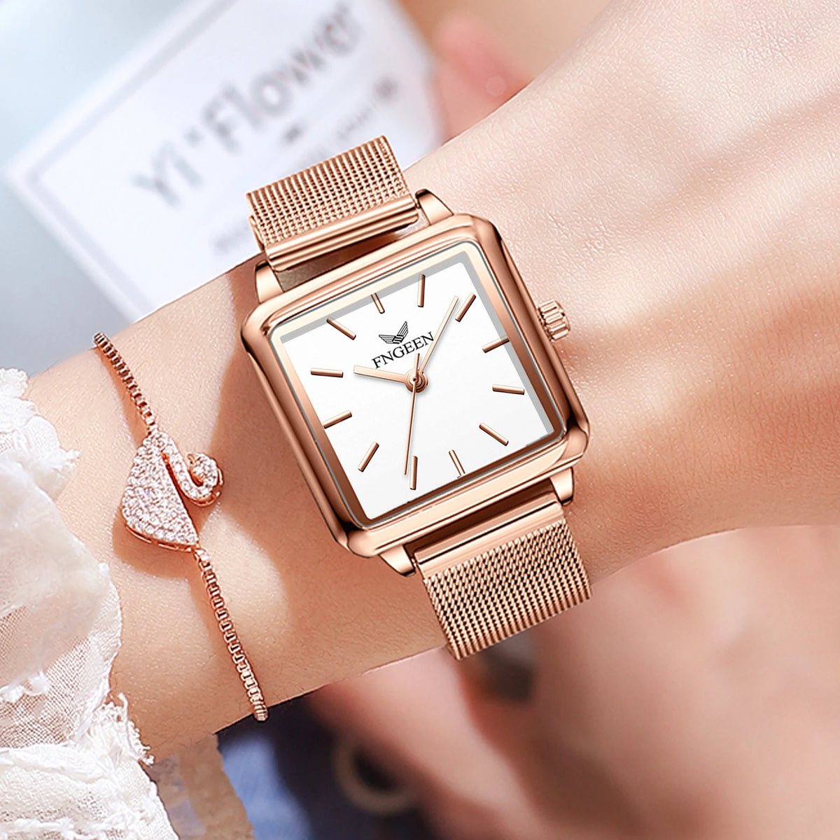 BINBOND Precise Quartz Watches for Women Luxury Luminous Waterproof Durable Ladies Watch Casual Reloj