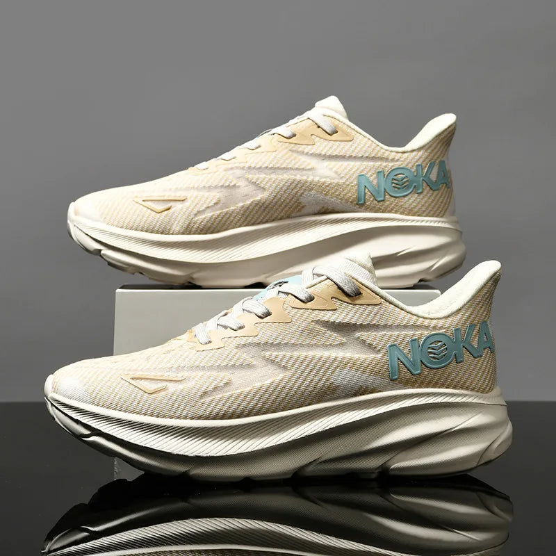 Men's Running Shoes Jogging Breathable Cushioning Trainer Race Outdoor Luxury Shoes Couple Non-Slip Sneakers Mesh Off-road Shoes
