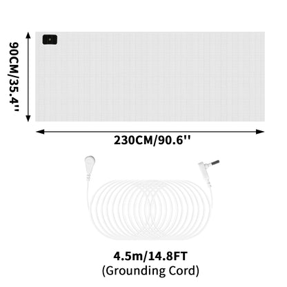 Grounding Sheet with Grounding Cord Organic Cotton and 10% Silver Fiber Materials Natural Wellness Antistatic Release Stress