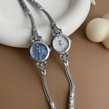 GEDI Women's Wristwatch Gold Crystal Bracelet Ladies Minimalist Elegant Small Watch For Women Quartz Fashion Watches Gifts