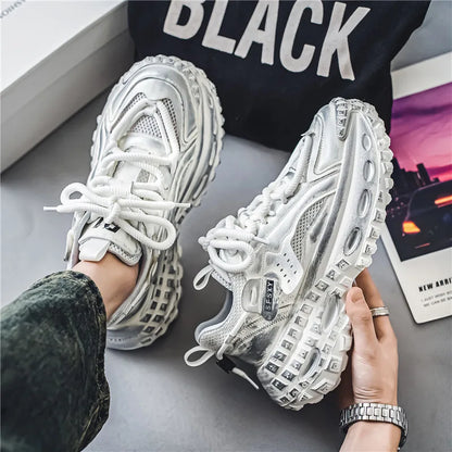 New Summer Outdoor Men's Casual Thick Bottom Sneaker Shoes for Men Sports Breathable Mans Popular Loafers Model Male Sneakers