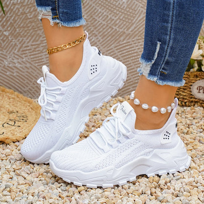 Women air cushion sneakers、arch support、non slip outsole、breathable mesh low top shoes