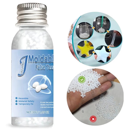 5-100g Moldable False Teeth Tooth Repair Granules Tooth Beads Temporary Filling For Rooth Broken Tooth Repair Kit Thermal Fit