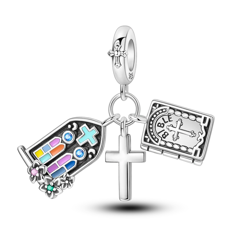 925 Sterling Silver Famous Buildings Charms Bead Milan Cathedral Colosseum Eiffel Tower Dangle Fit Original Bracelet DIY Jewelry