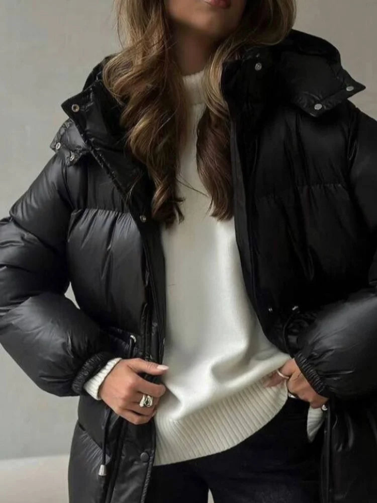 Women's Hooded Drawstring-Waist Jacket