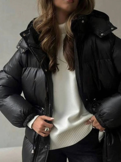Women's Hooded Drawstring-Waist Jacket
